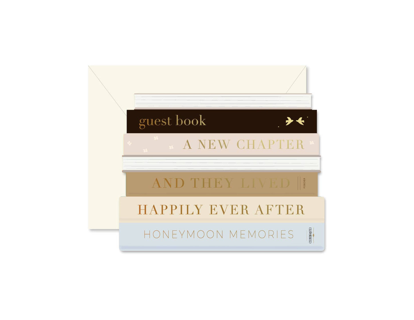 Wedding Books die-cut Greeting Card