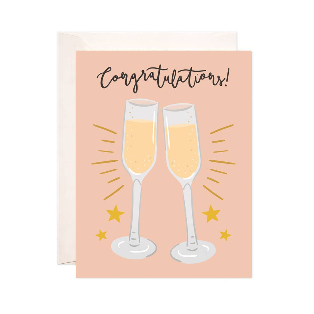 Cheers Congrats Greeting Card - Congratulations Card