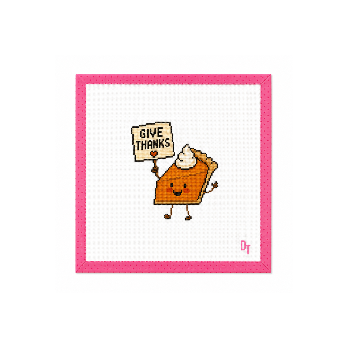 Give Thanks Cutie Pie - 18 Mesh Needlepoint Canvas