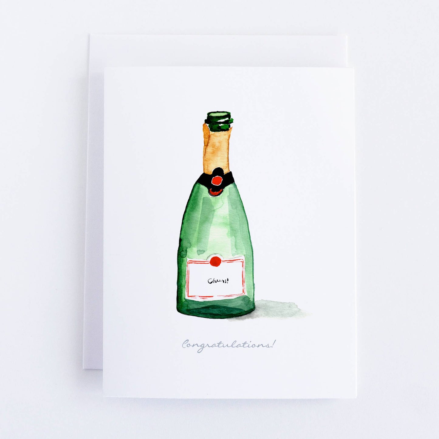 Champagne Congratulations Note Card (Single Card)