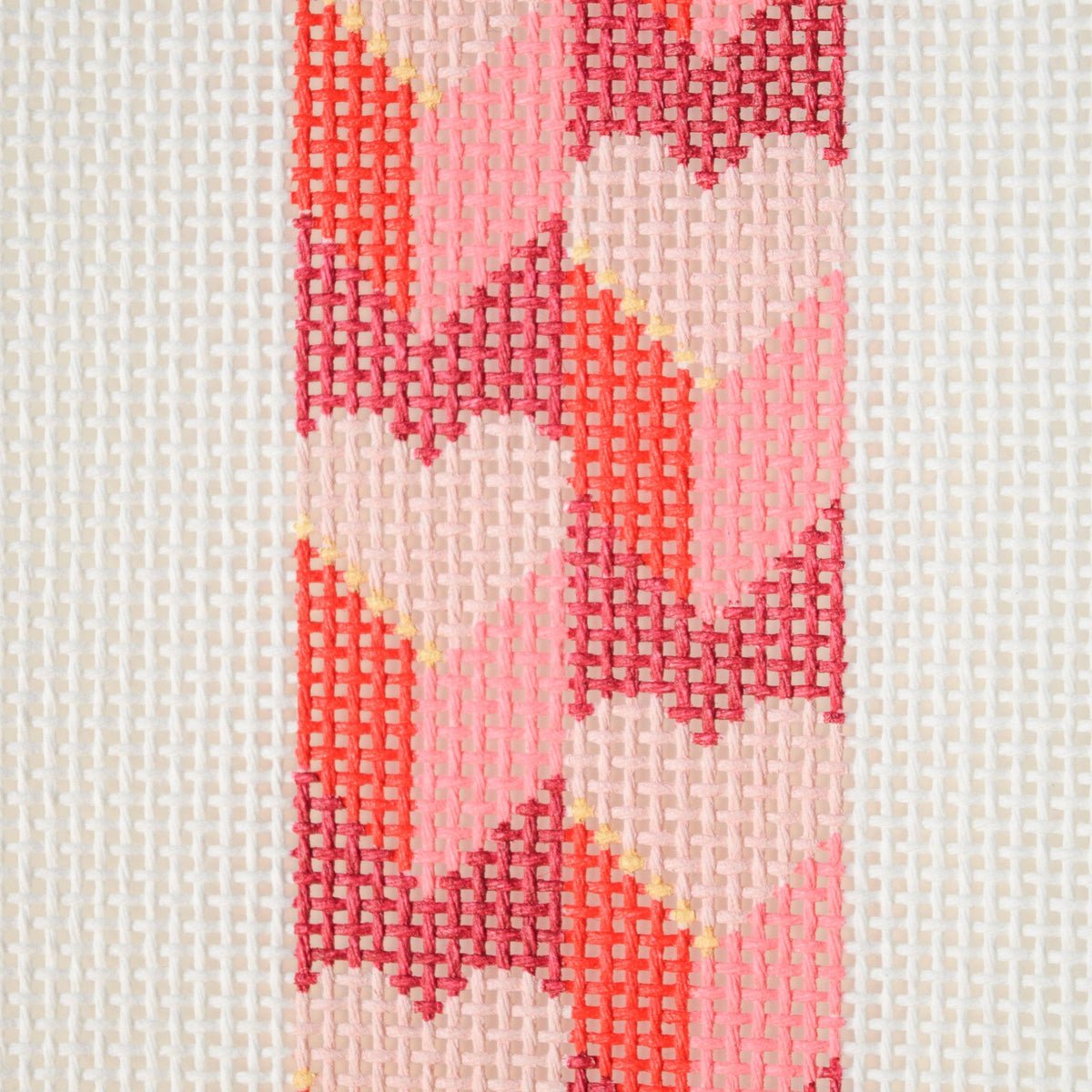 Expanding Hearts Key Fob - 13 Mesh Needlepoint Canvas