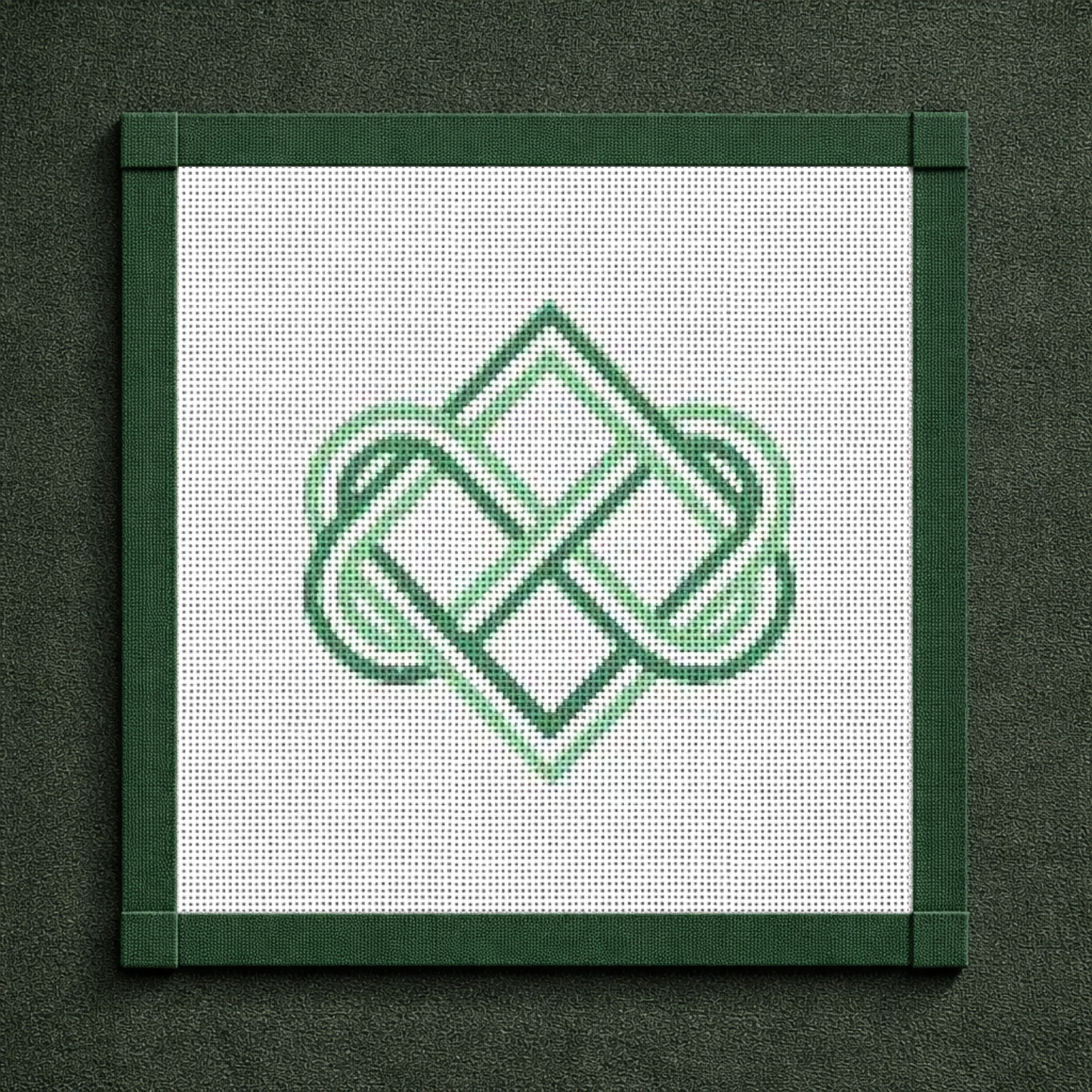 Celtic Infinity Diamond Knot Needlepoint: Canvas Only / Square 6x6 inches