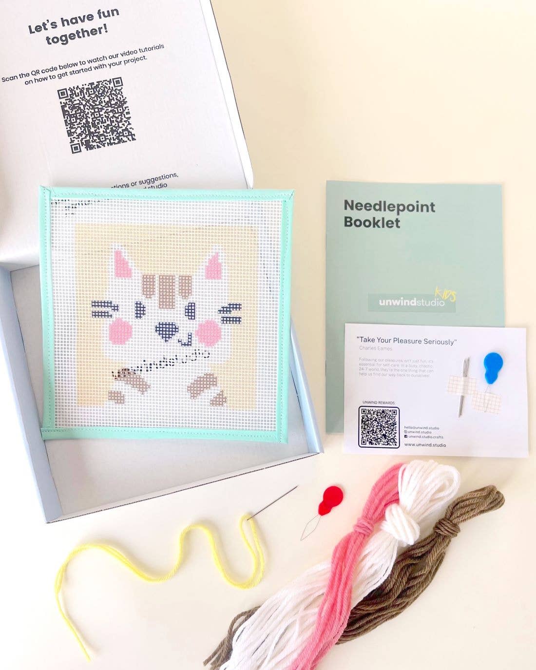 Catie, the Cat - Needlepoint Kit for Kids