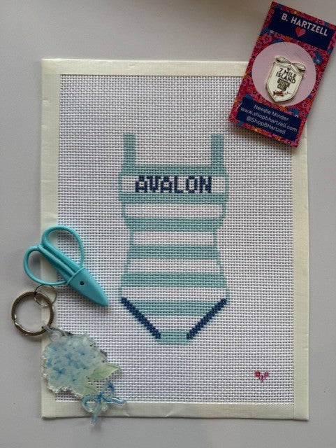 Avalon Bathing Suit Needlepoint Canvas