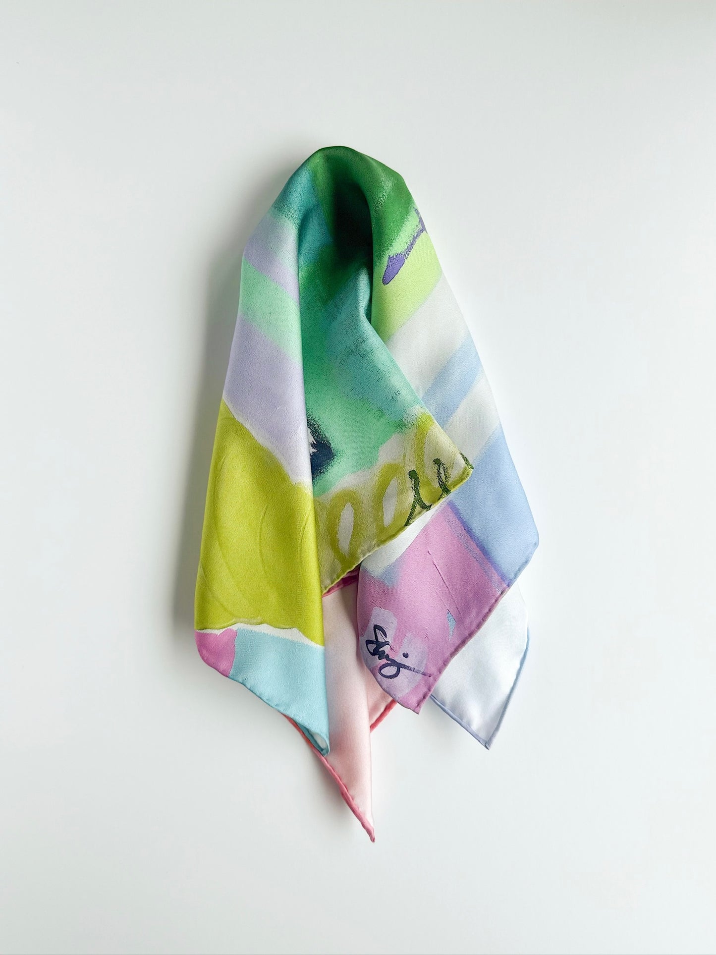 Samantha Jezek Art x B. Hartzell - Abstract Silk Scarf - PRE-ORDER - SHIPS IN NOVEMBER