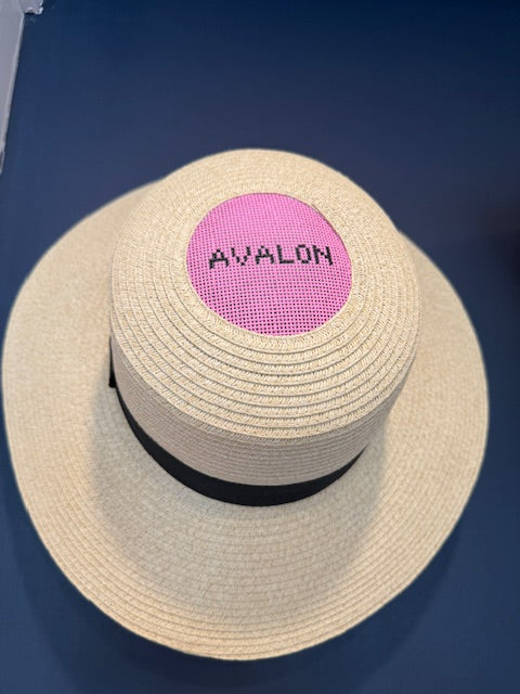 Avalon - Needlepoint Hat - Pink
