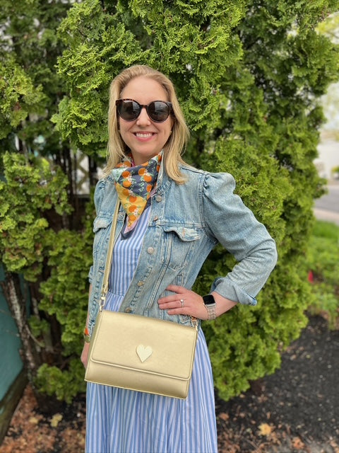 Convertible Clutch Crossbody - Gold/Gold