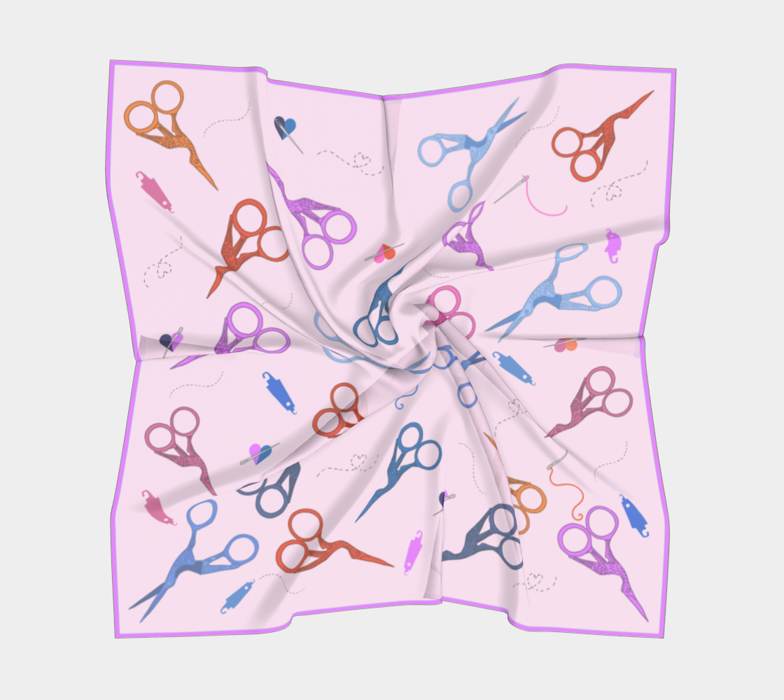 In My Stitching Era - Silk Scarf - 20"