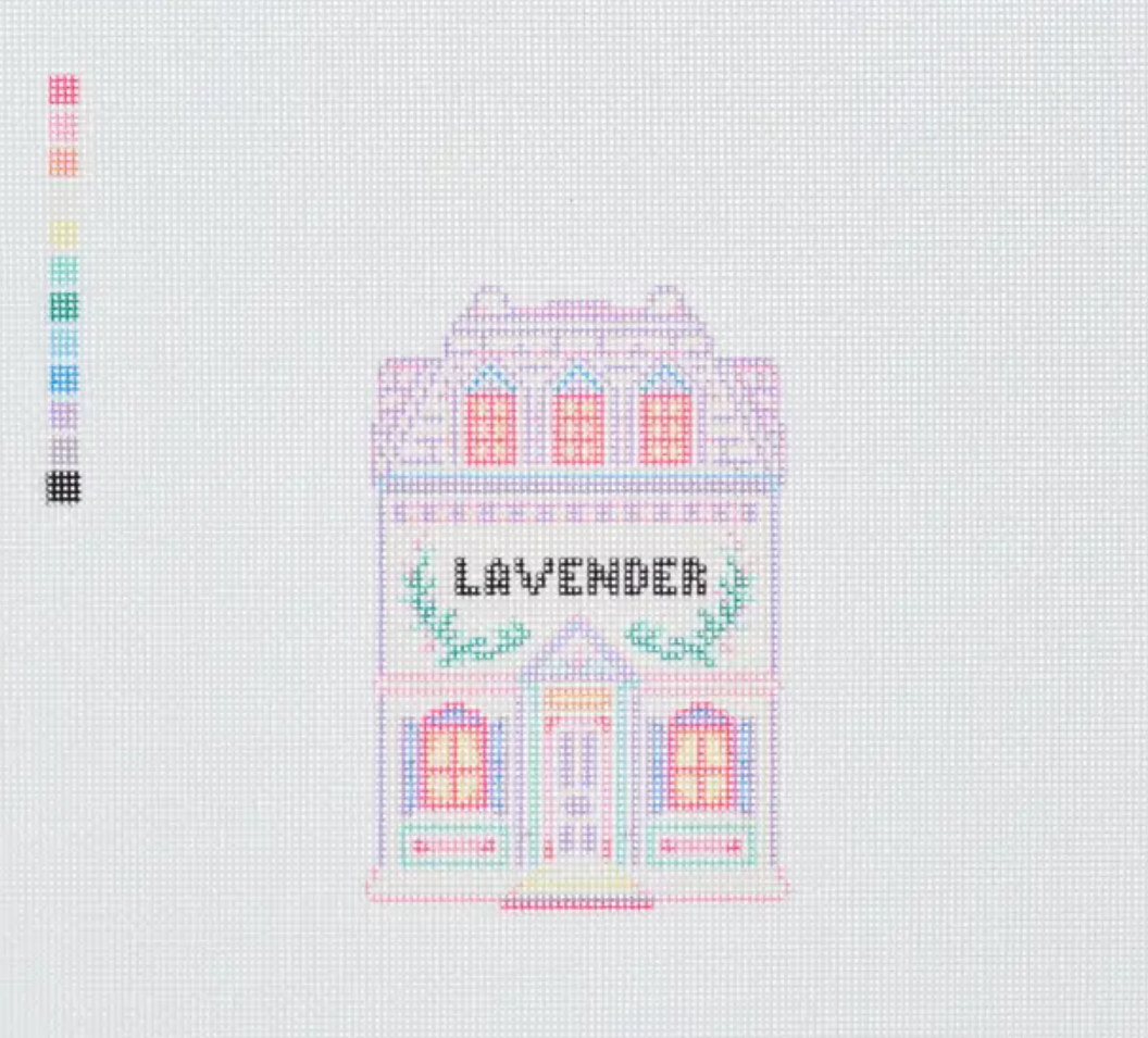 Spice Village Lavender House: 6 inches x 6 inches / Canvas Only