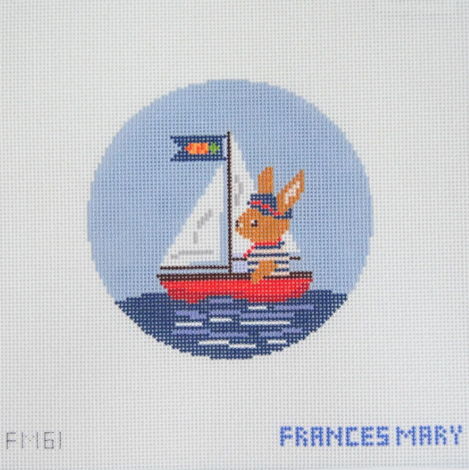 Bunny Sailor - 18 Mesh Needlepoint Canvas