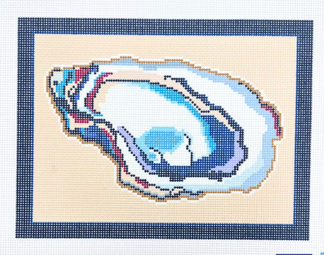 Aw Shucks: Oyster Printed - 13 Mesh Canvas