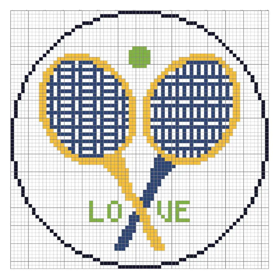Tennis Racquet Needlepoint