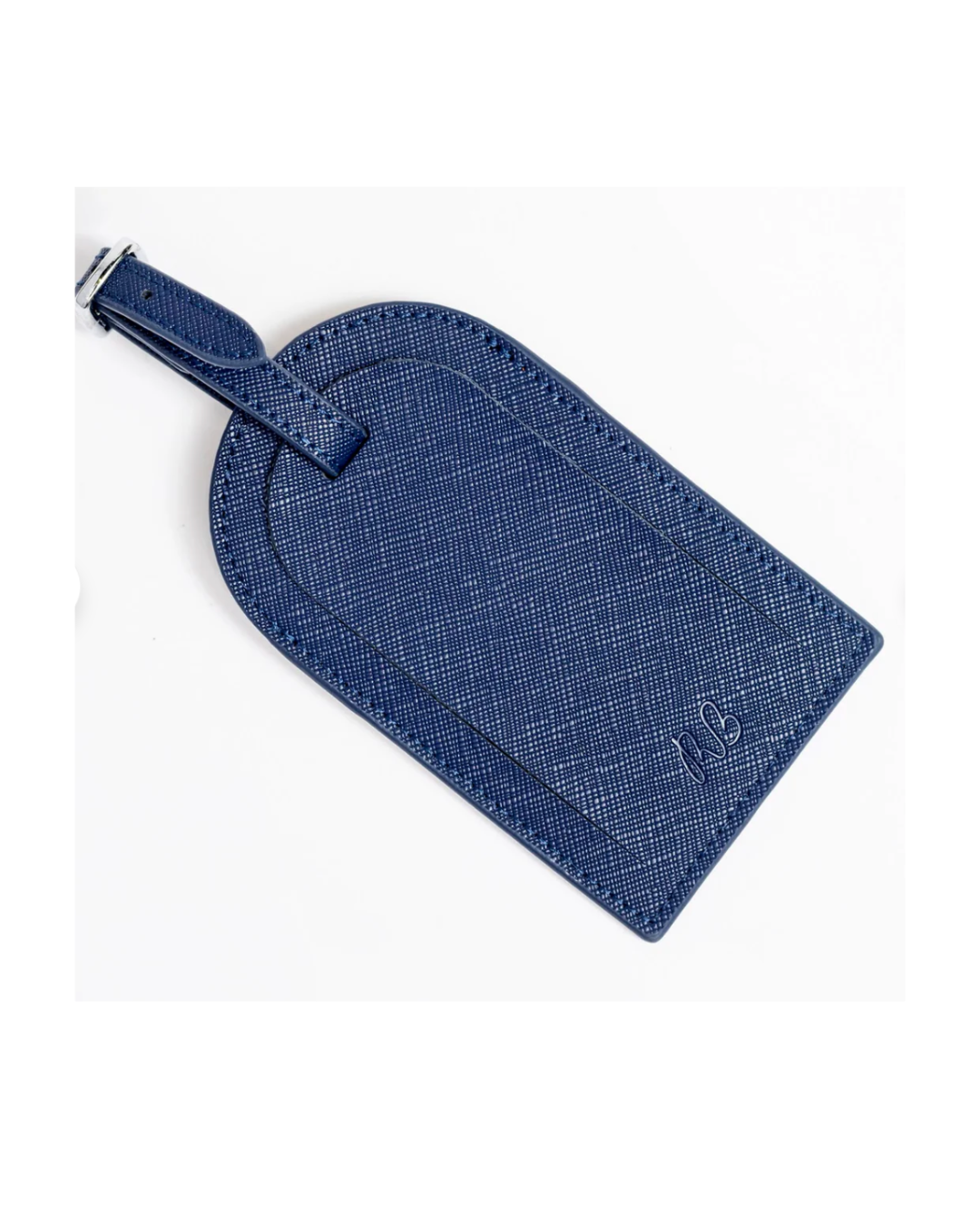 Needlepoint Luggage Tag - Navy