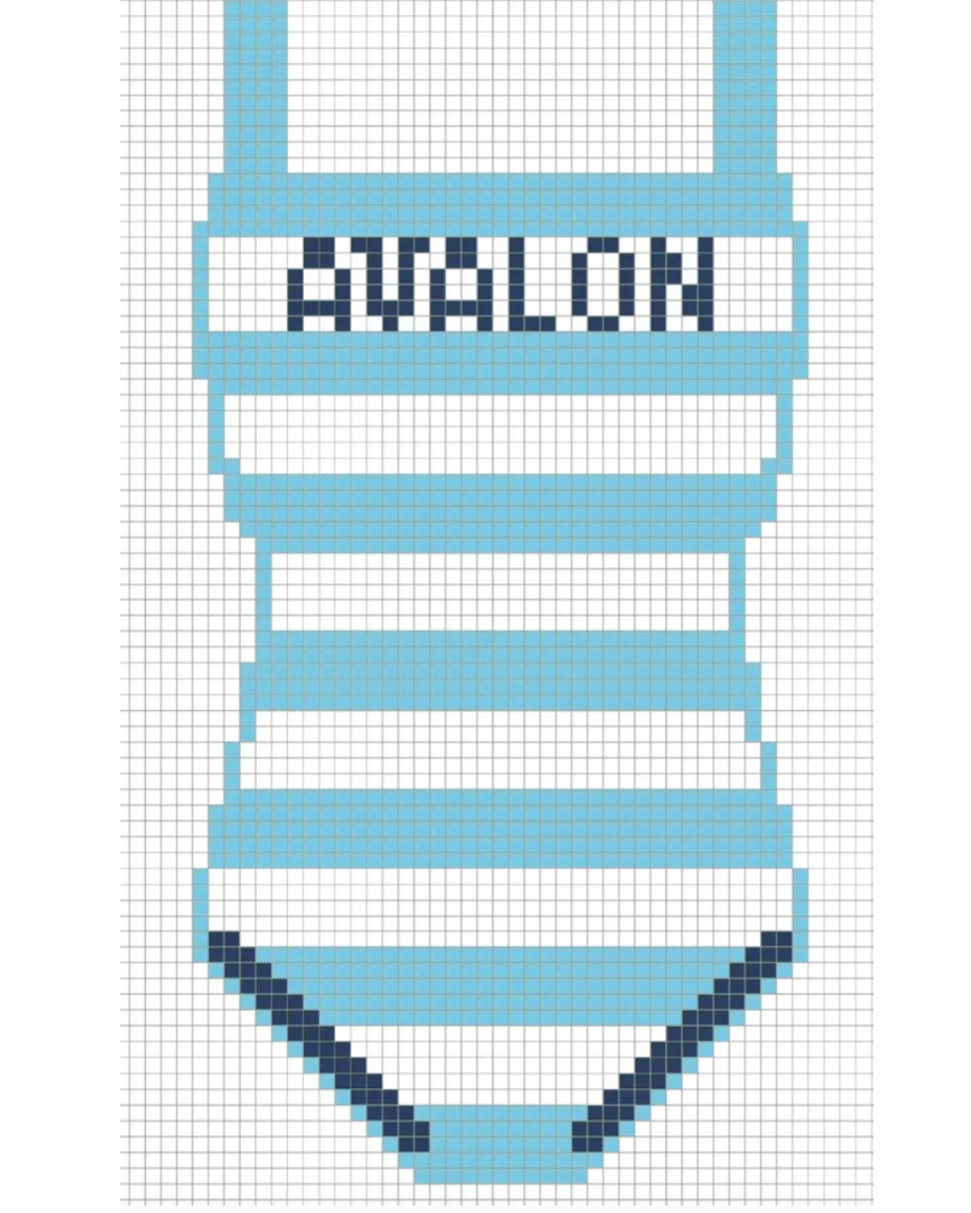 Avalon Bathing Suit - 13 Mesh Needlepoint - PRE-ORDER