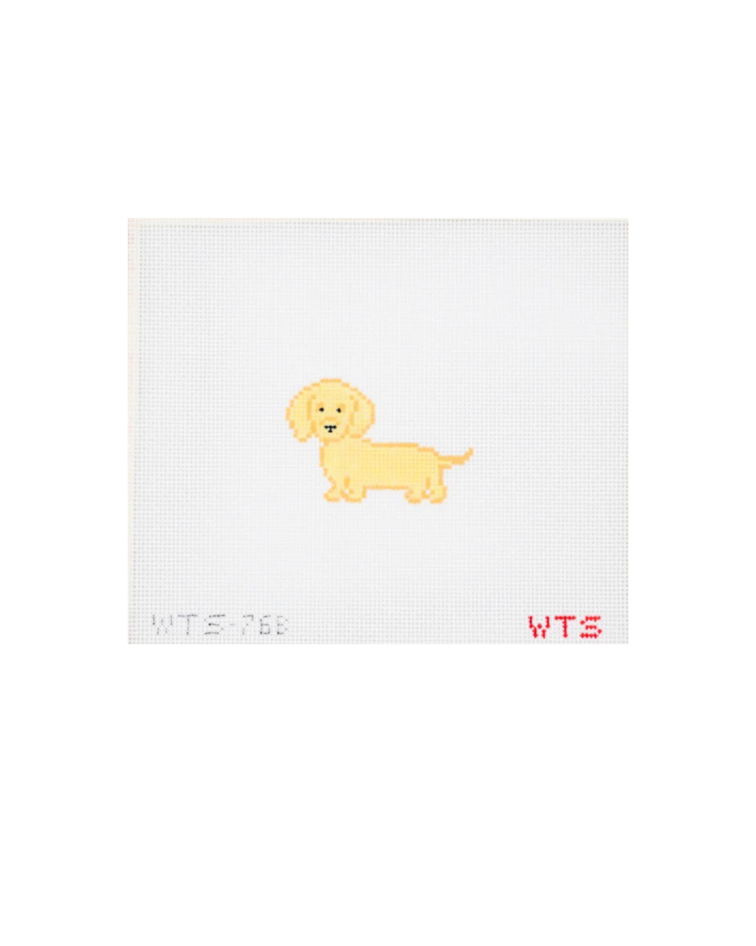 Mini Golden Weenie- 18 Mesh Canvas Needlepoint