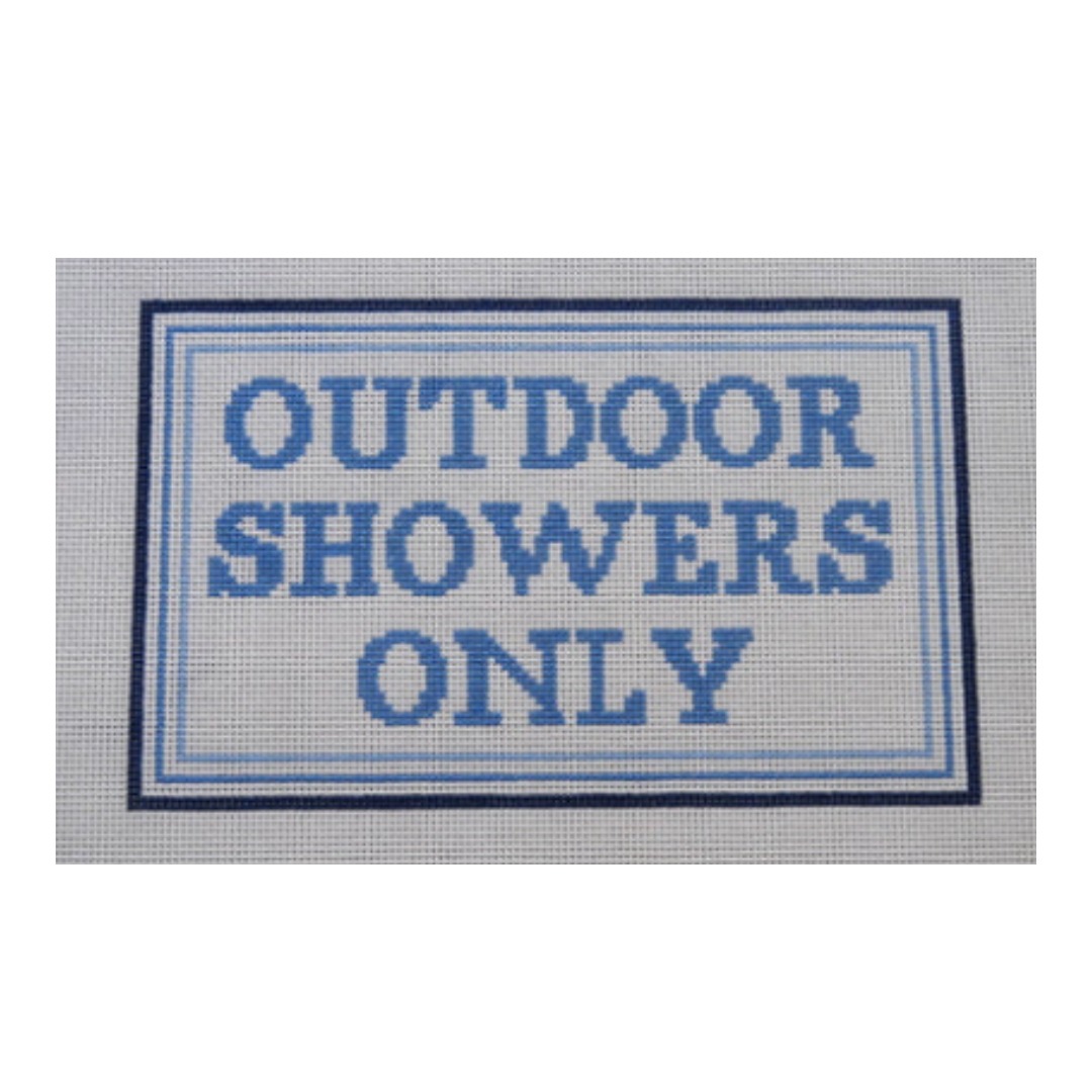 Outdoor Showers Only (Blue)- Needlepoint