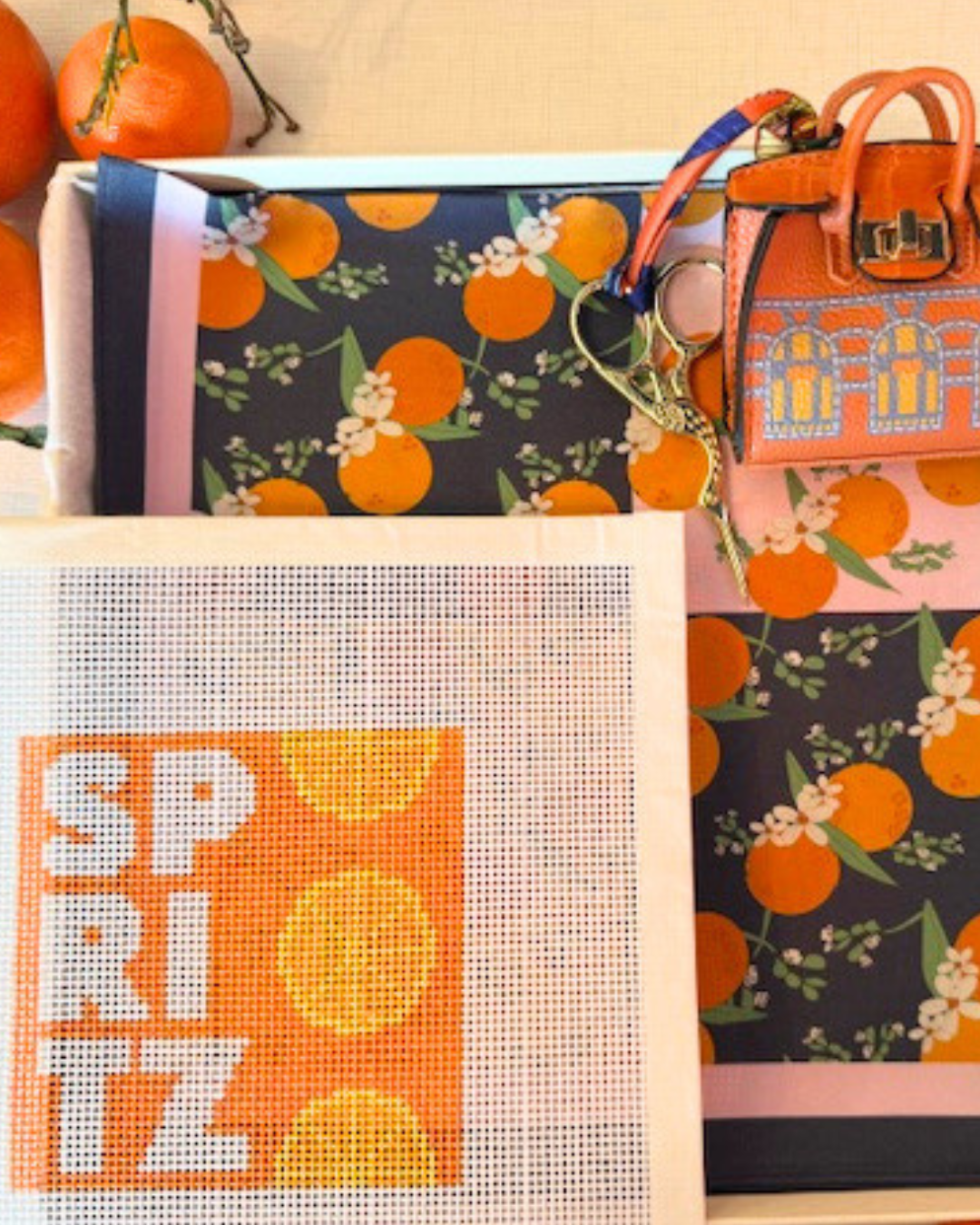 Spritz Season- Silk Scarf - 20"