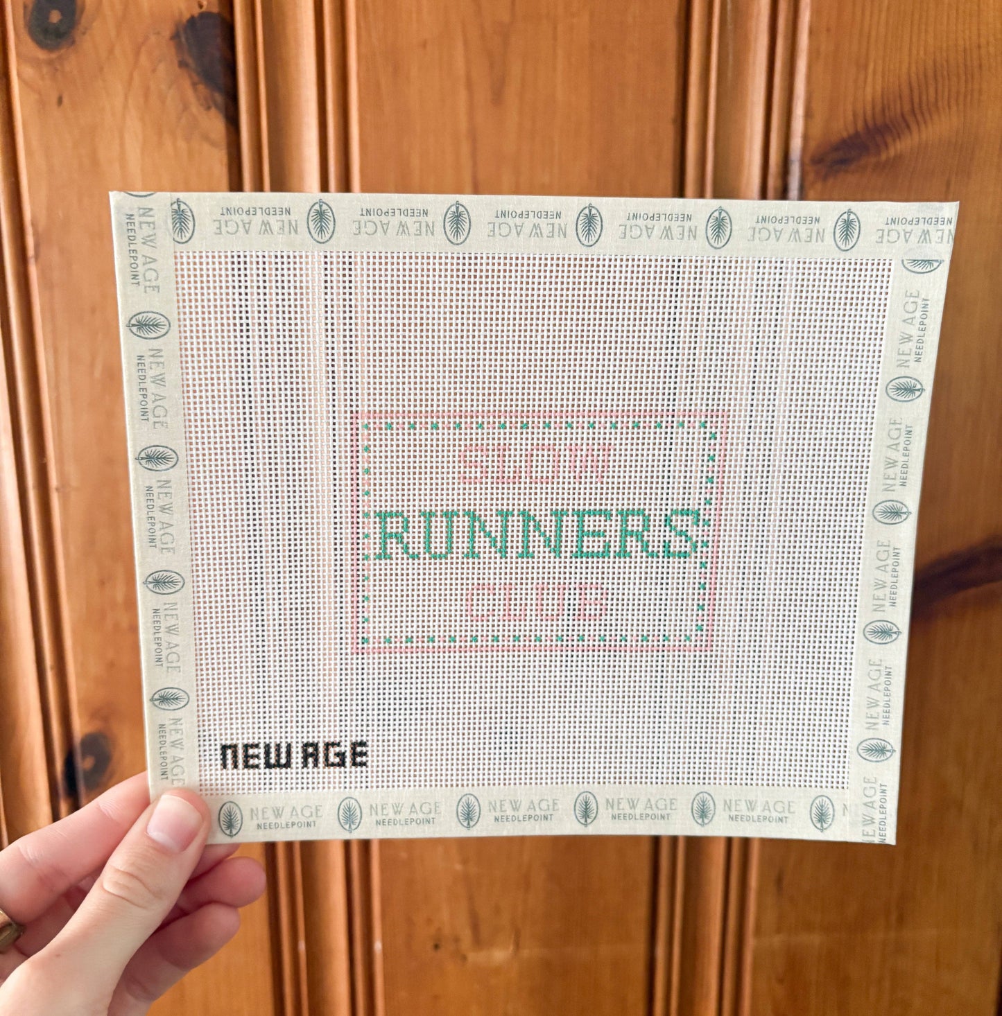 Slow Runners Club - 18 Mesh Needlepoint Canvas