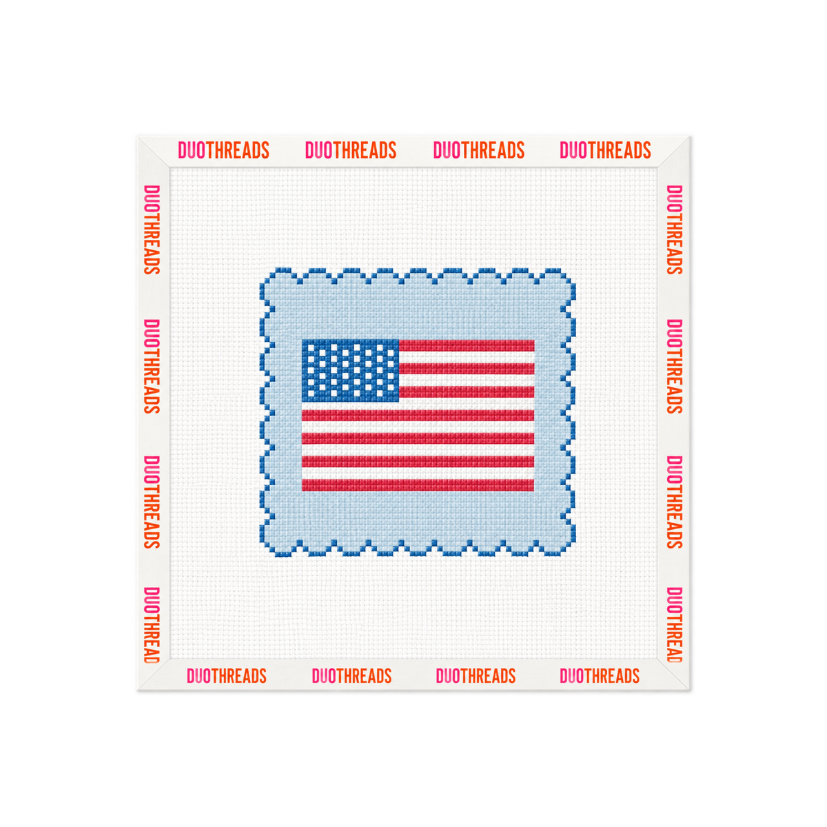 USA Flag Needlepoint Canvas