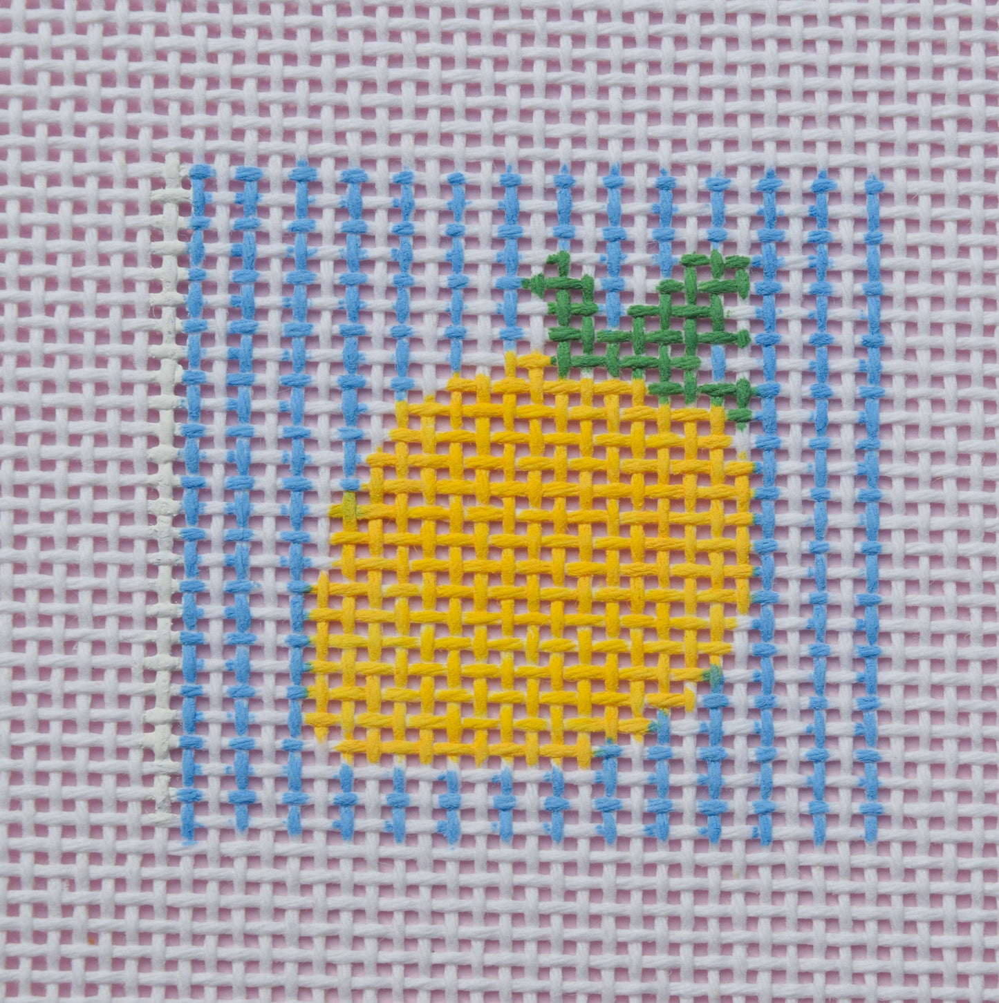 Lemon Charm Hand Painted Needlepoint Canvas