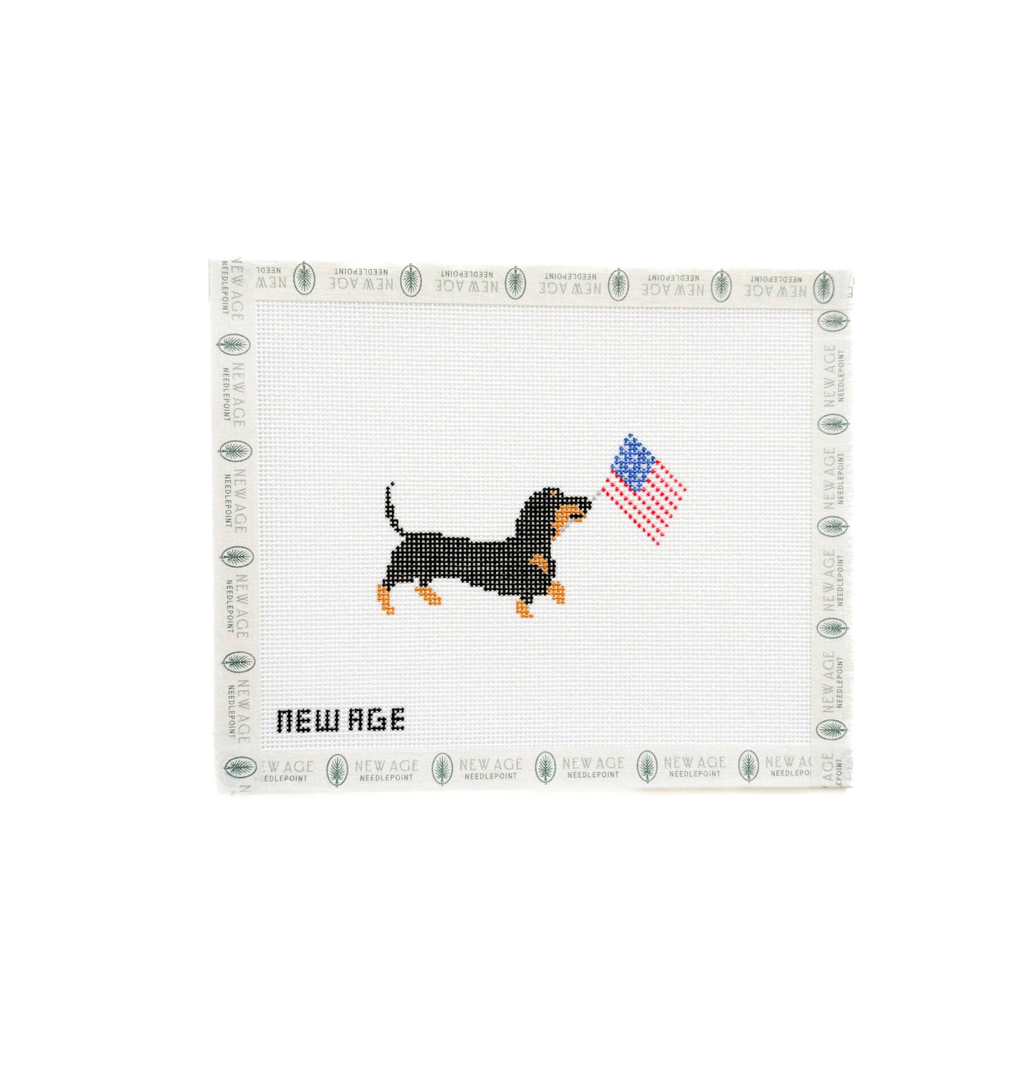 Patriotic Dachshund Needlepoint Canvas - 18 Mesh Canvas