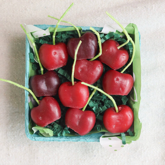 Dark Cherry Beeswax Birthday Candles-count: 10