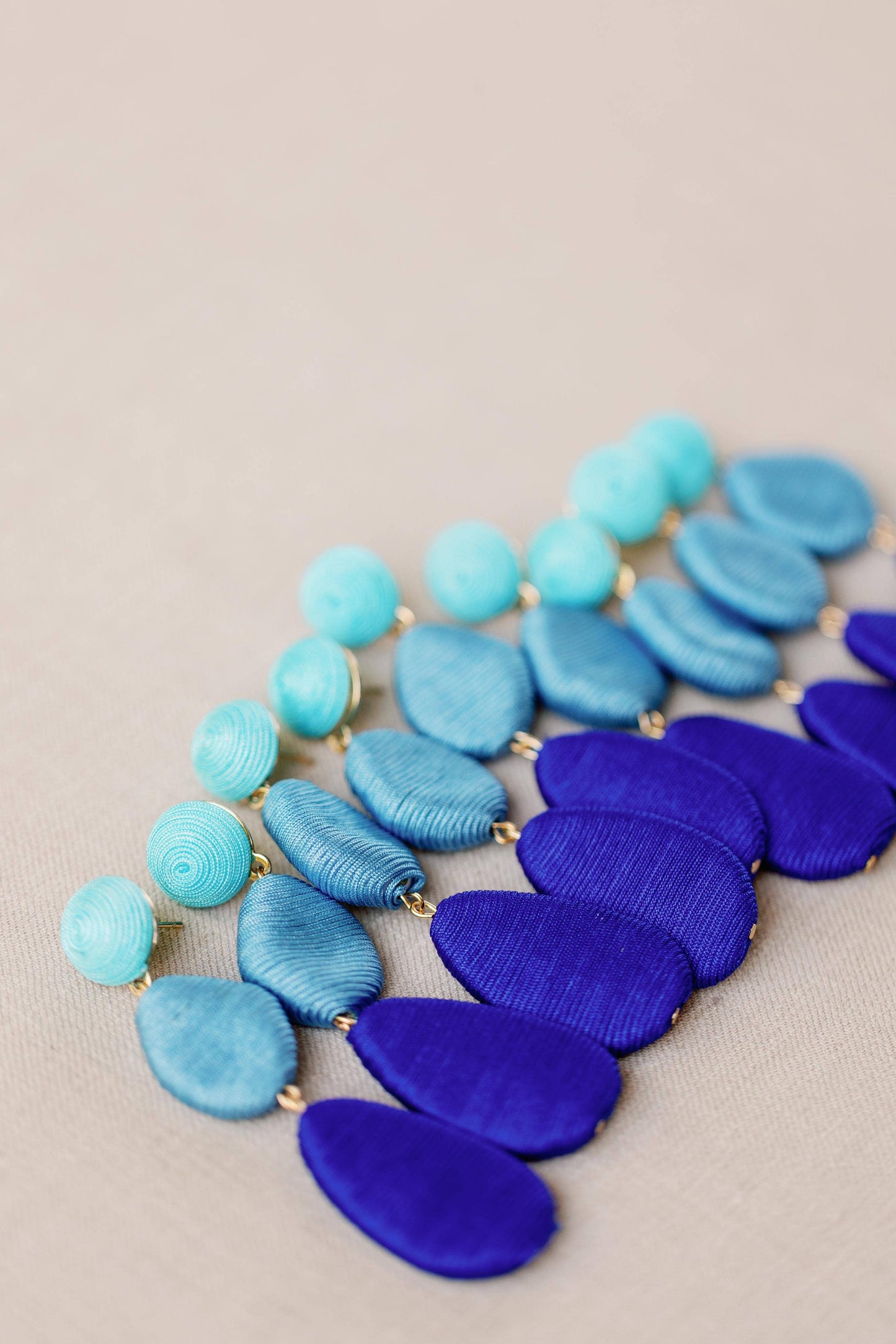 Blue Ombre Lido Statement Drop Earrings