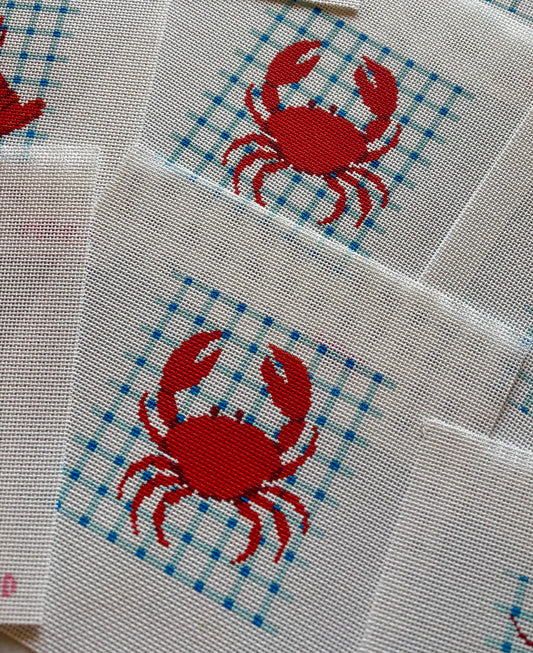 Crab Picnic 13 Mesh handpainted canvas