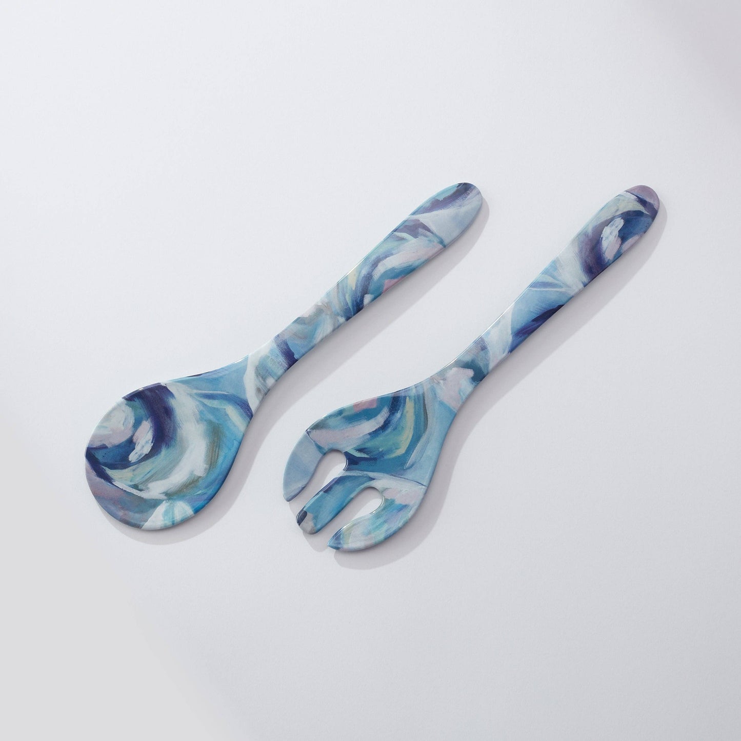 Oyster - Melamine Salad Utensils - Flowing Shells