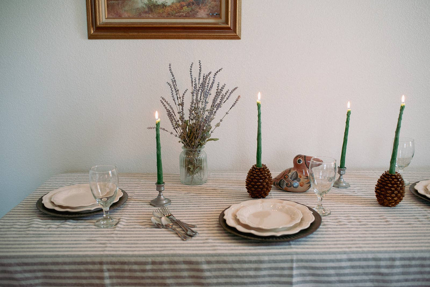 Asparagus Candle Taper Pair (2)