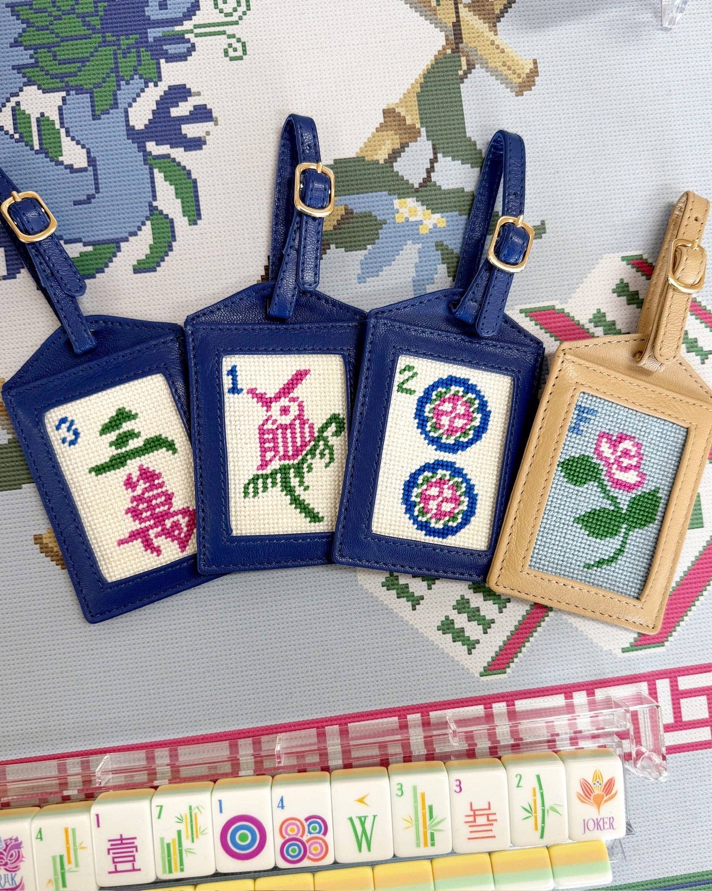 Three Crak -  Needlepoint Luggage Tag Beginner Kit