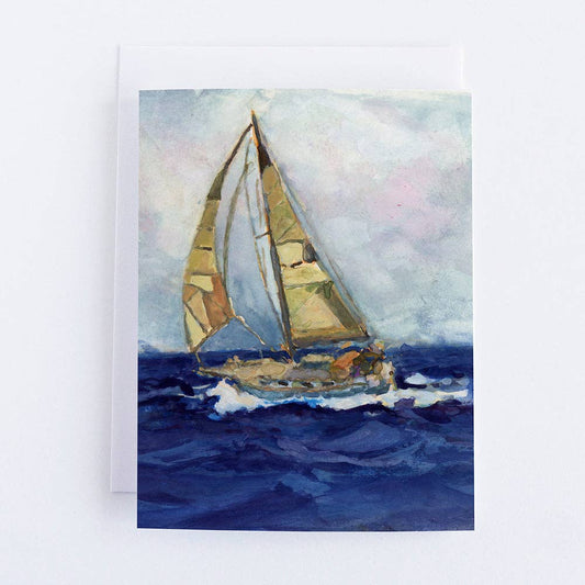 Sailboat on the Water Note Card: Single Card