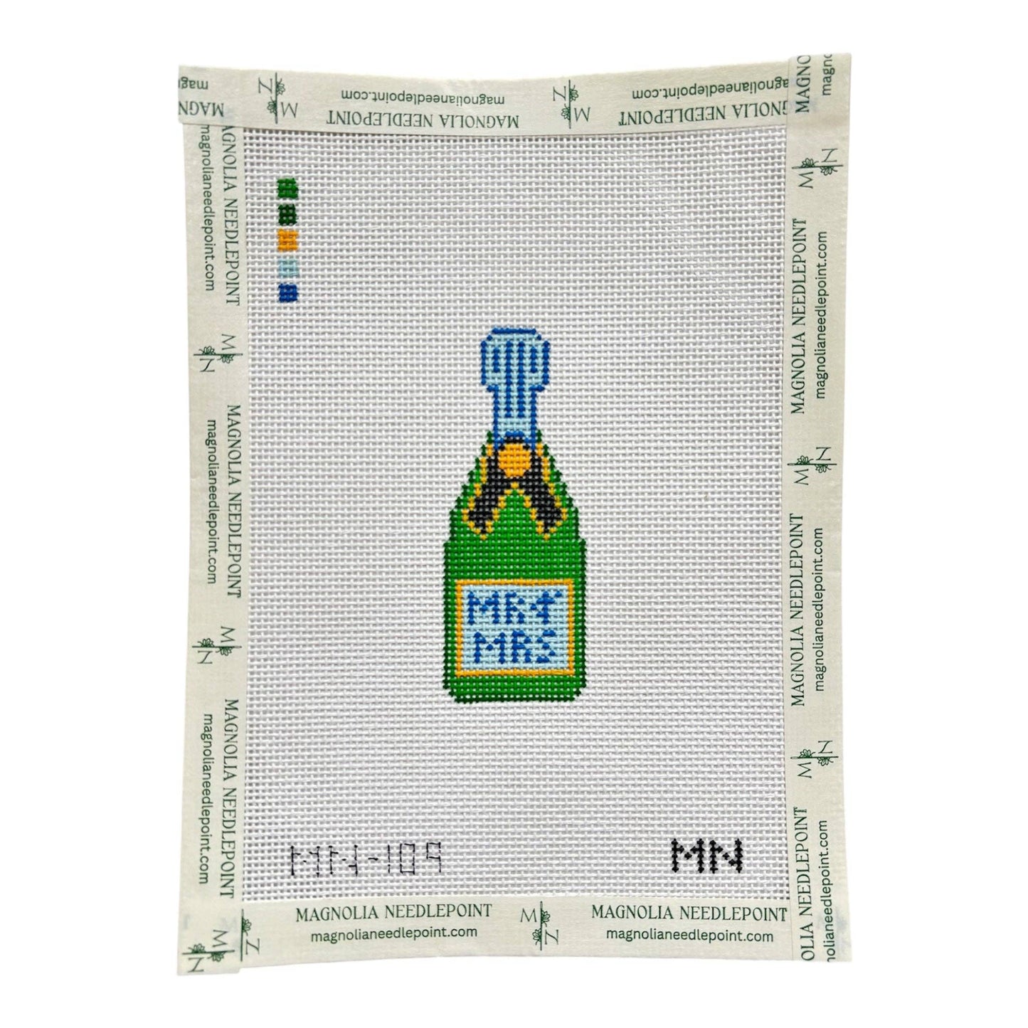 Mr & Mrs Mini Champagne Bottle Blue Label