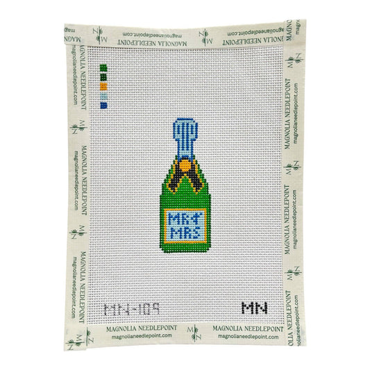 Mr & Mrs Mini Champagne Bottle Blue Label