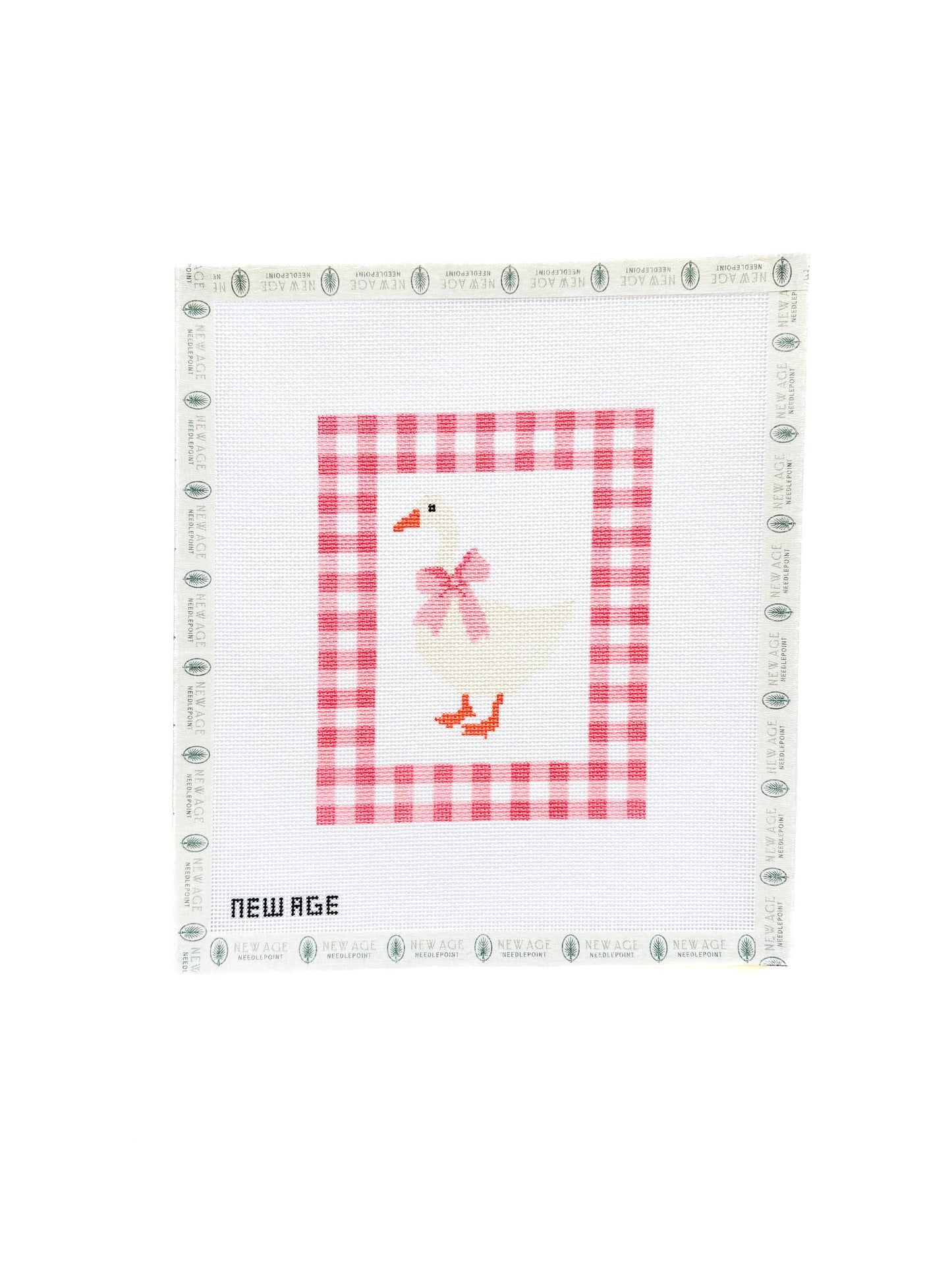 Gingham Baby Goose - 18 Mesh Needlepoint Canvas