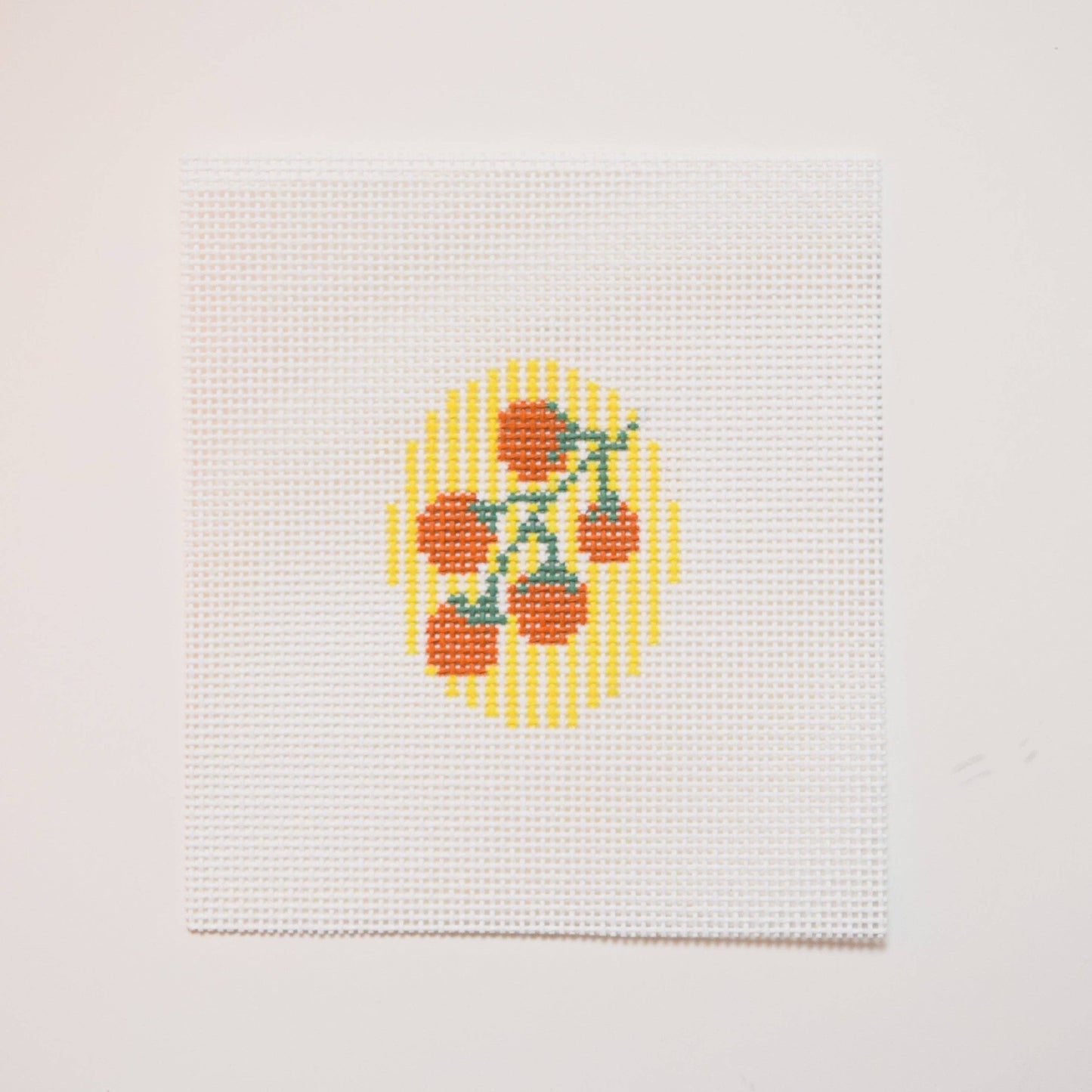 Tomato Charm Hand Painted Needlepoint Canvas - 13 Mesh Needlepoint