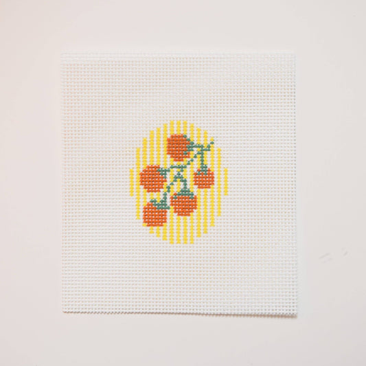 Tomato Charm Hand Painted Needlepoint Canvas - 13 Mesh Needlepoint