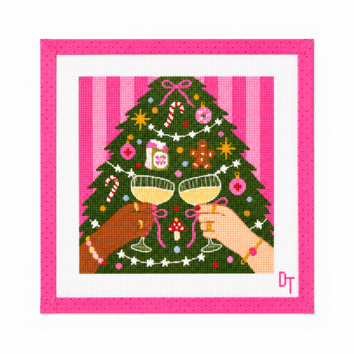 Cheers to Christmas - 13 Mesh Needlepoint Canvas