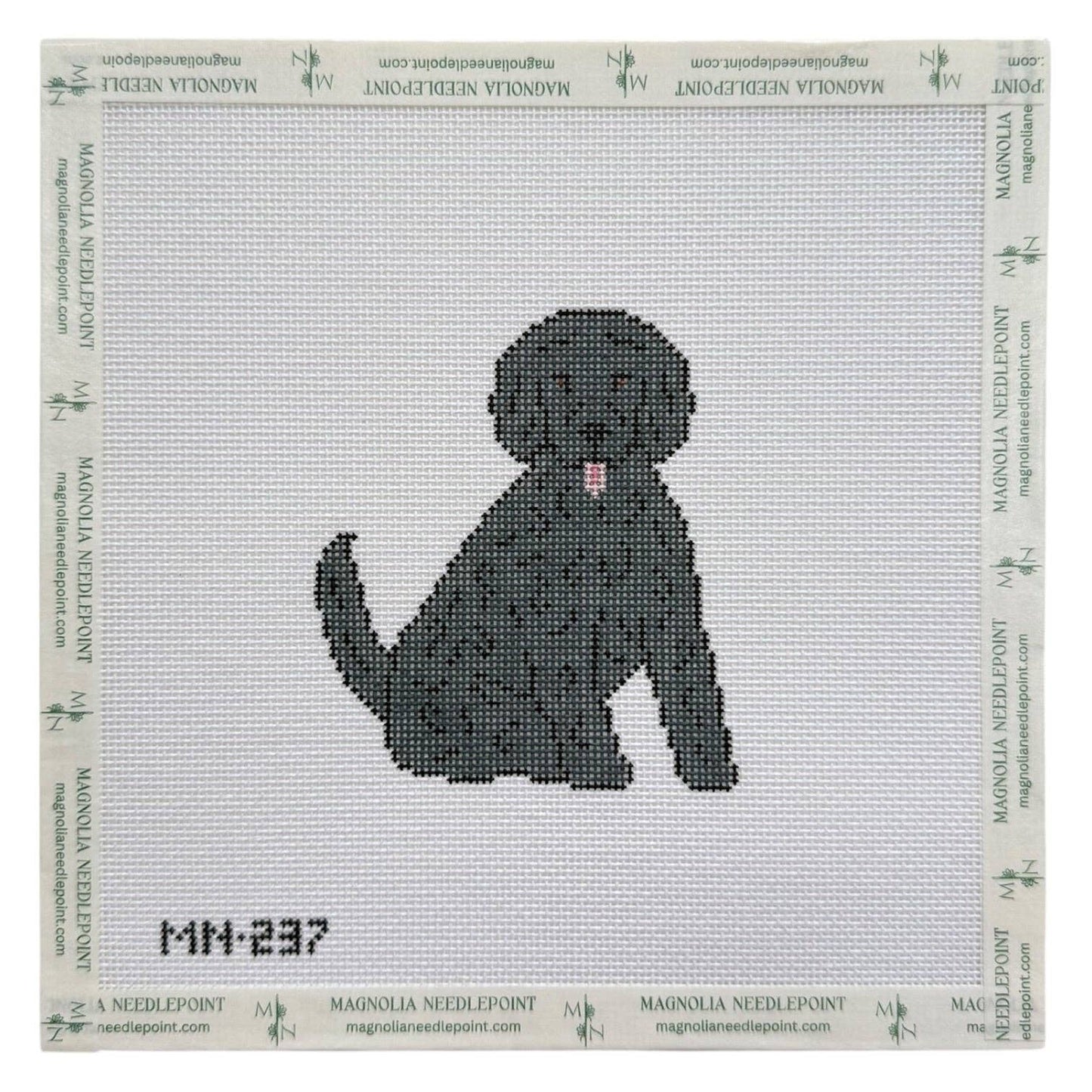 Black Doodle - 18 Mesh Needlepoint Canvas