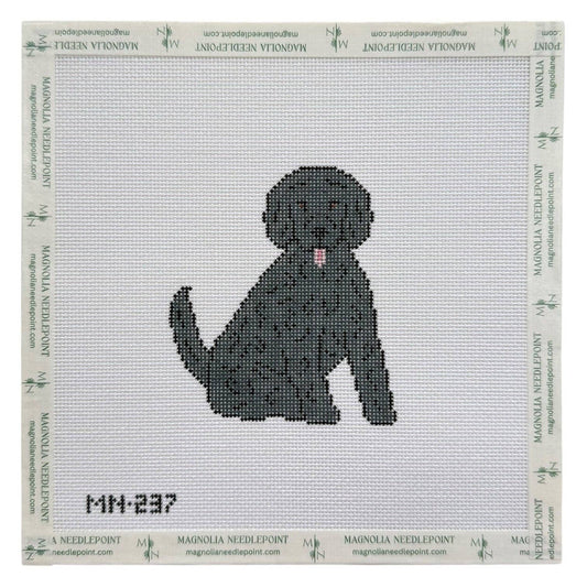 Black Doodle - 18 Mesh Needlepoint Canvas