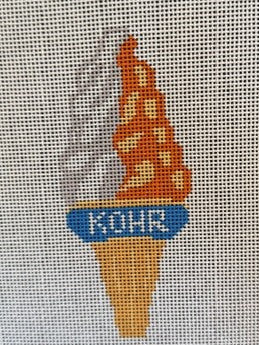 Kohr Ice Cream Cone - 13 Mesh Needlepoint Canvas