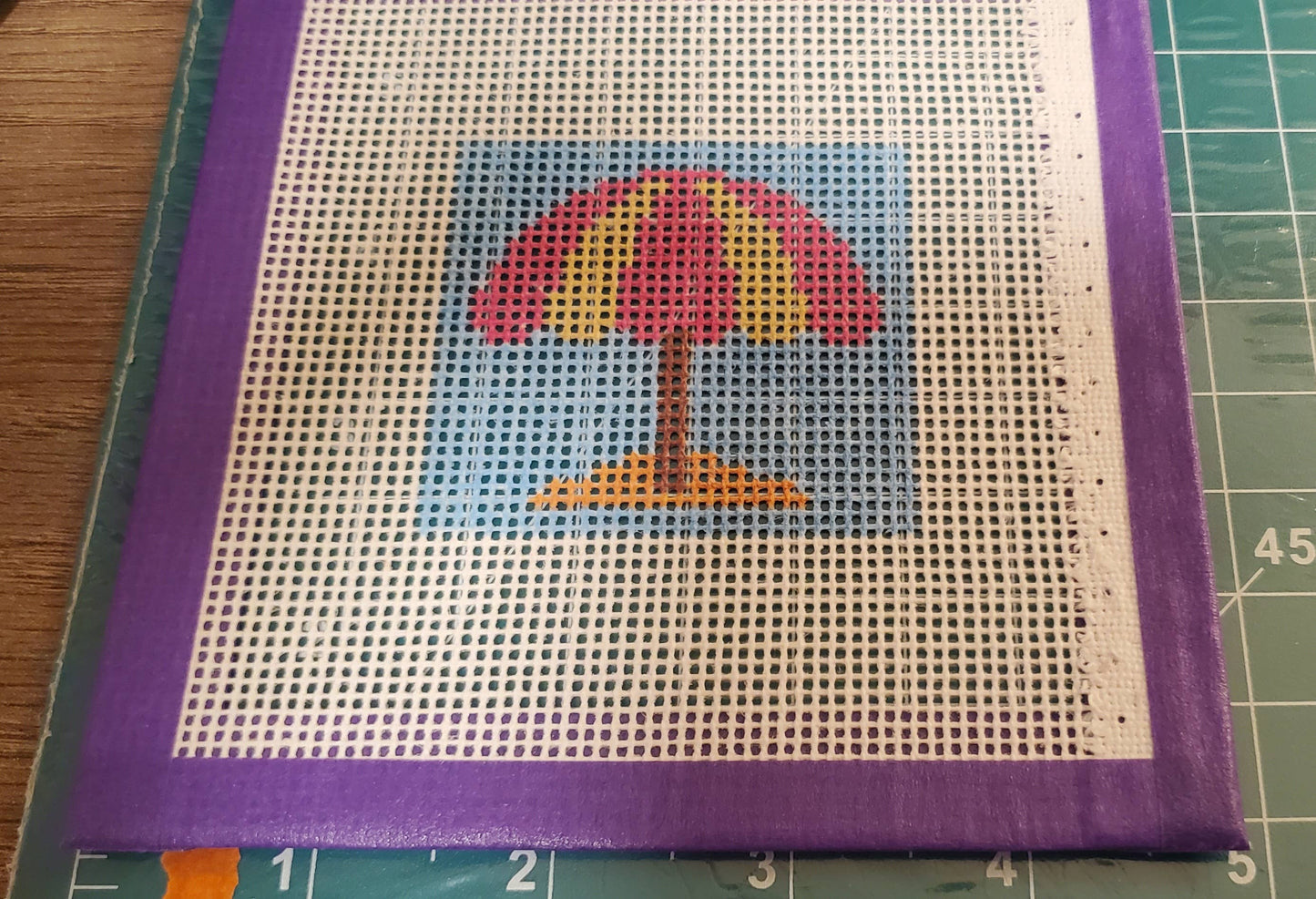 Beach Umbrella -14 Mesh Needlepoint Canvas