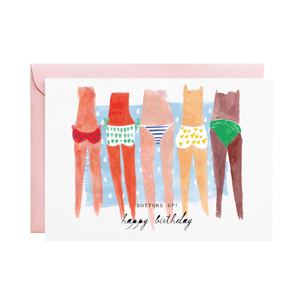 Bottoms Up - Birthday Greeting Card