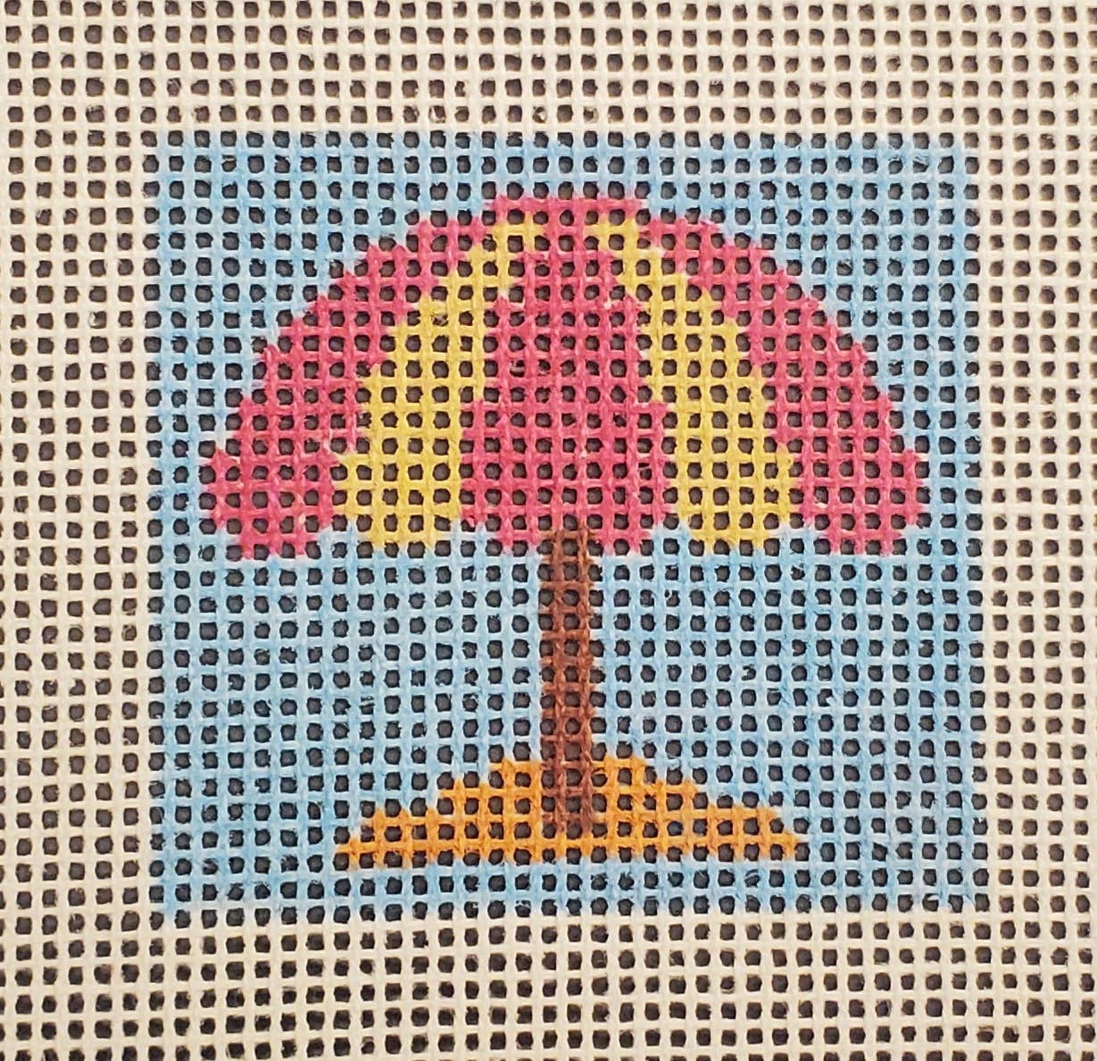 Beach Umbrella -14 Mesh Needlepoint Canvas