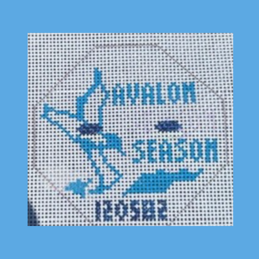 Avalon Beach Tag Needlepoint Canvas