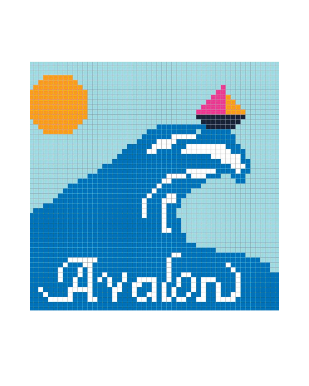 Avalon Sailboat Wave Needlepoint