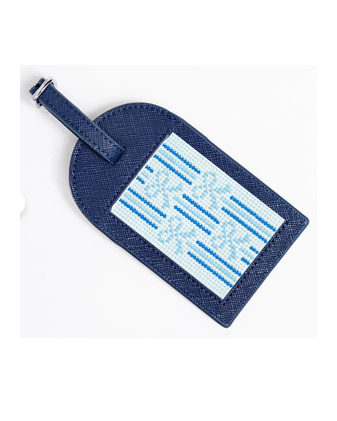 Bow Needlepoint Canvas for Luggage Tag
