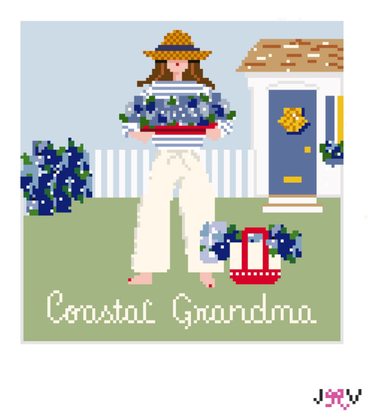 Coastal Grandma Needlepoint Canvas