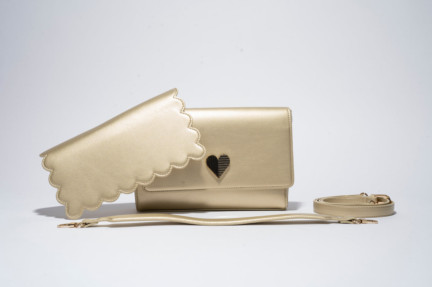 Convertible Clutch Crossbody - Gold/Gold
