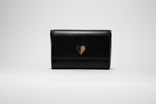 Convertible Clutch Crossbody - Black/Cream